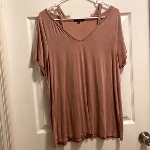 Papermoon V-neck shoulder cut out top